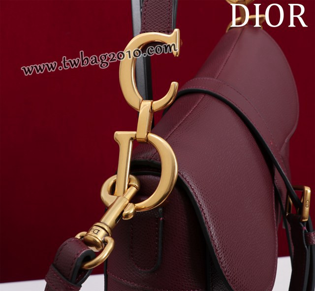 Dior专柜新款迪奥高仿原单长肩带大小号牛皮马鞍包手拎斜挎包 djfk1815
